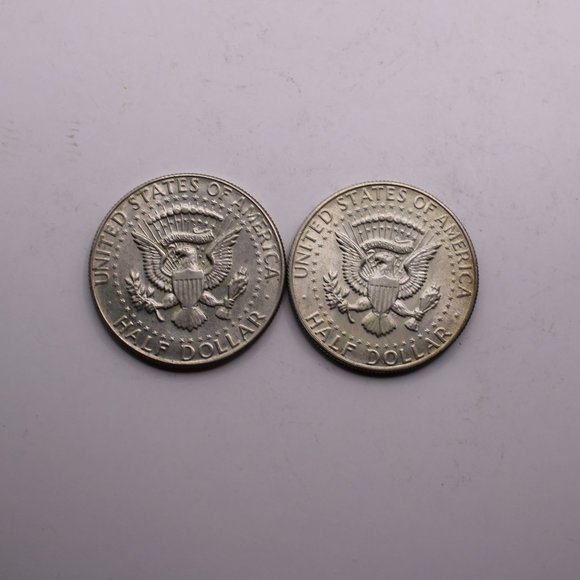 (2) 1968 D 40% Silver JFK Half Dollar. - Picture 3 of 4